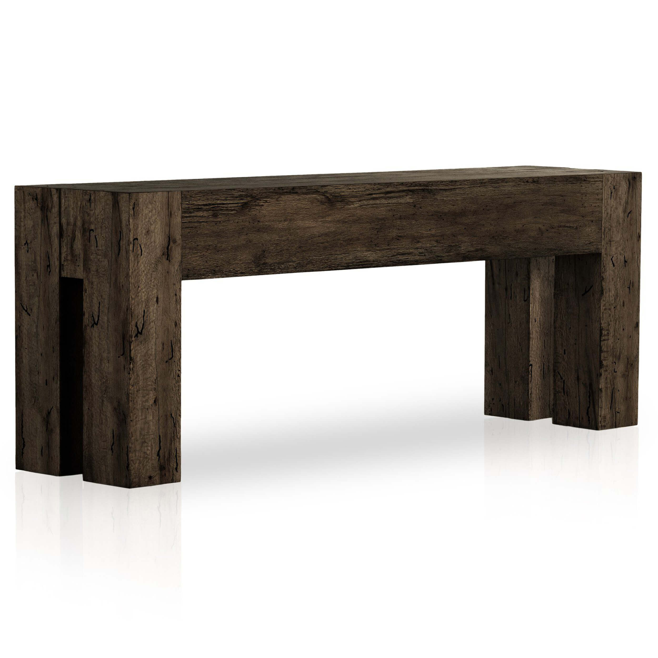 Abaso Console Table, Rustic Ebony by Four Hands - Image 5