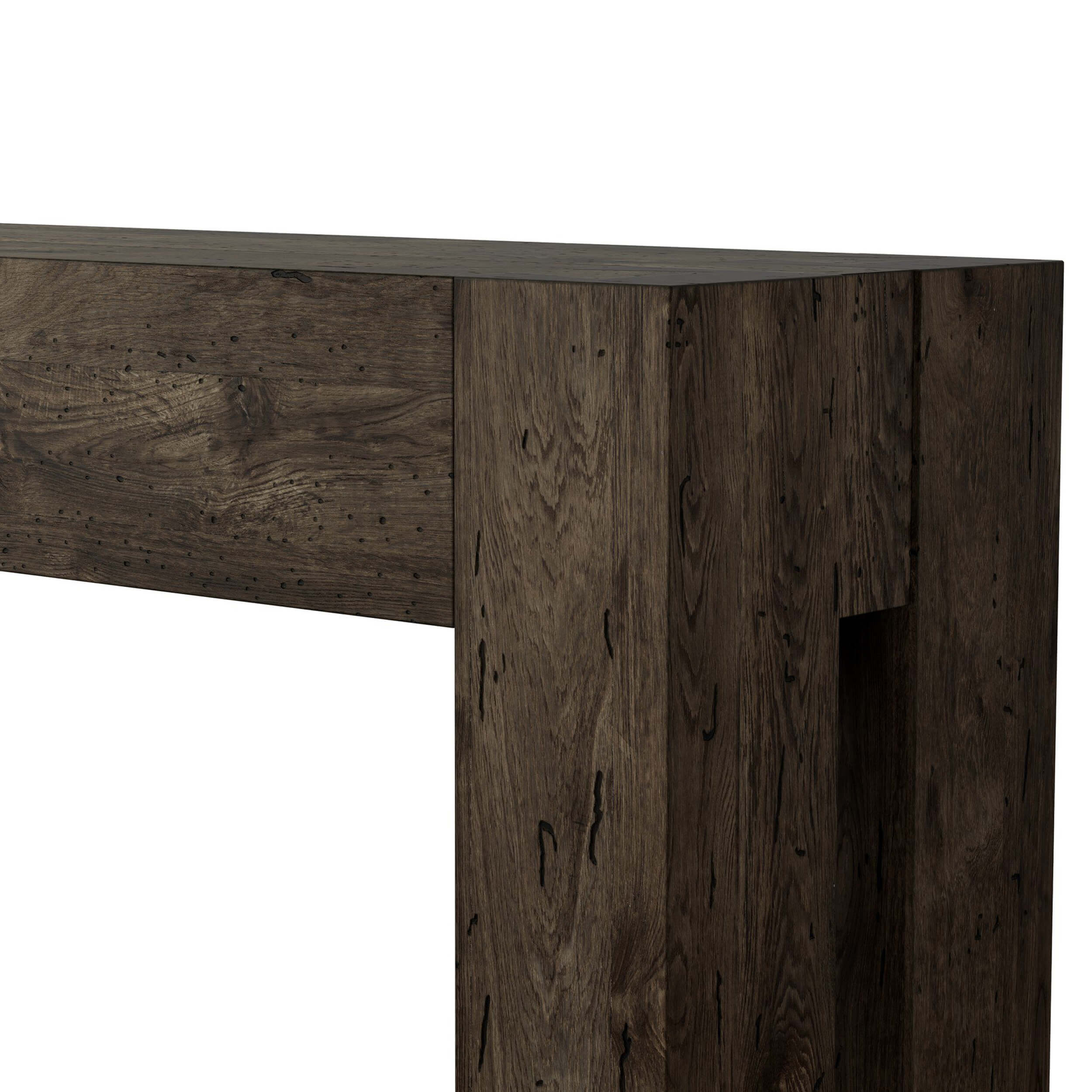 Abaso Console Table, Rustic Ebony by Four Hands - Image 4