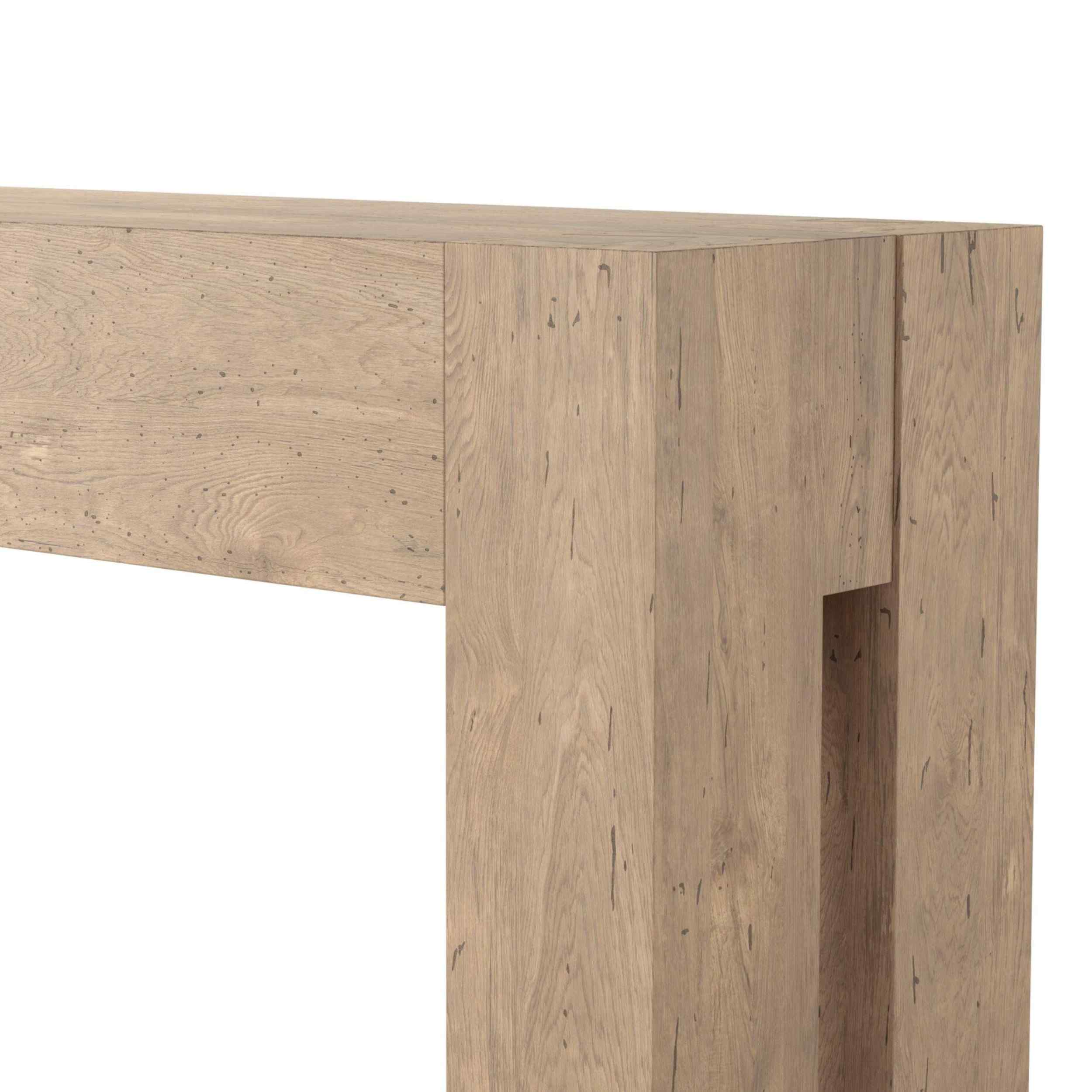 Abaso Console Table, Whitewash Rustic by Four Hands - Image 5