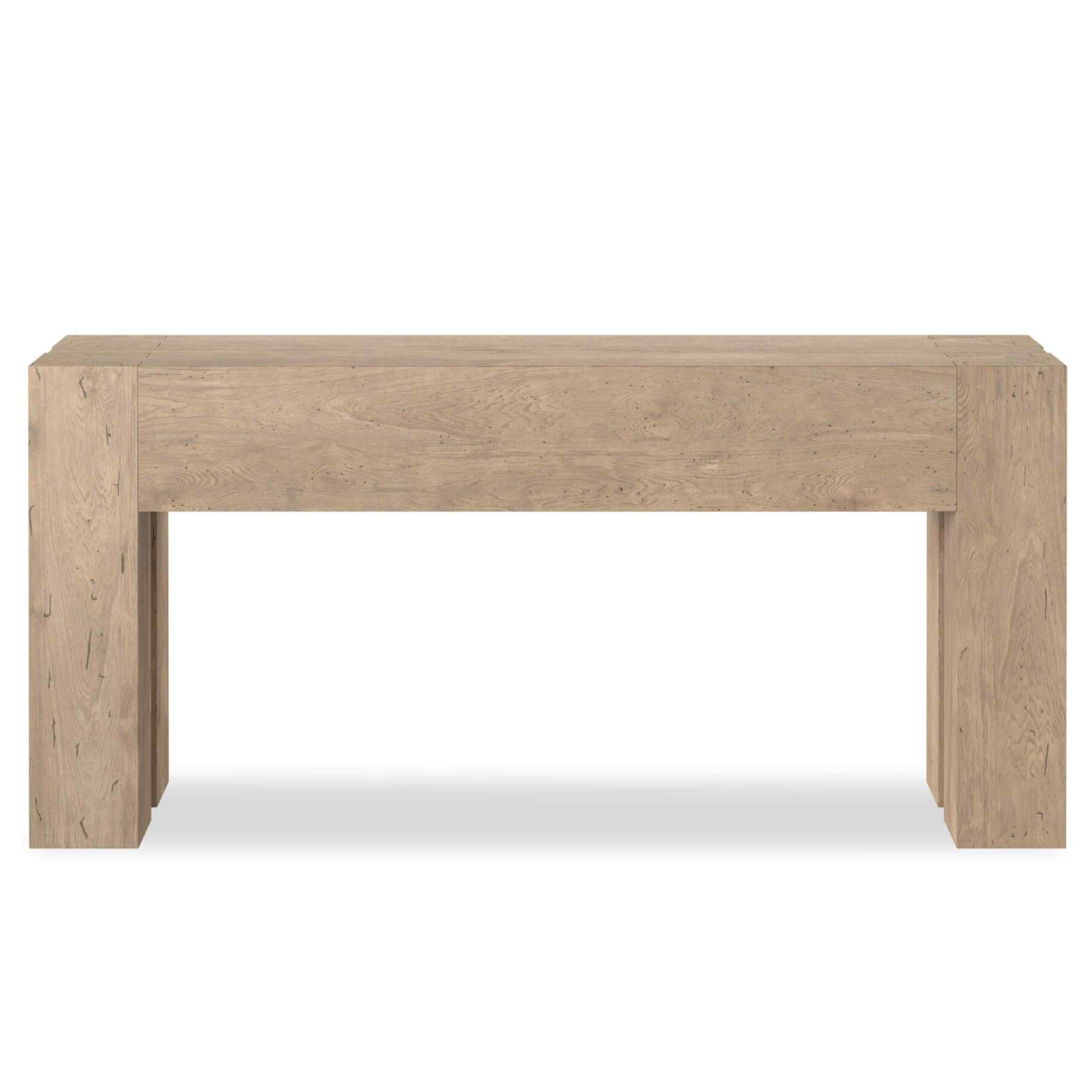 Abaso Console Table, Whitewash Rustic by Four Hands - Image 2