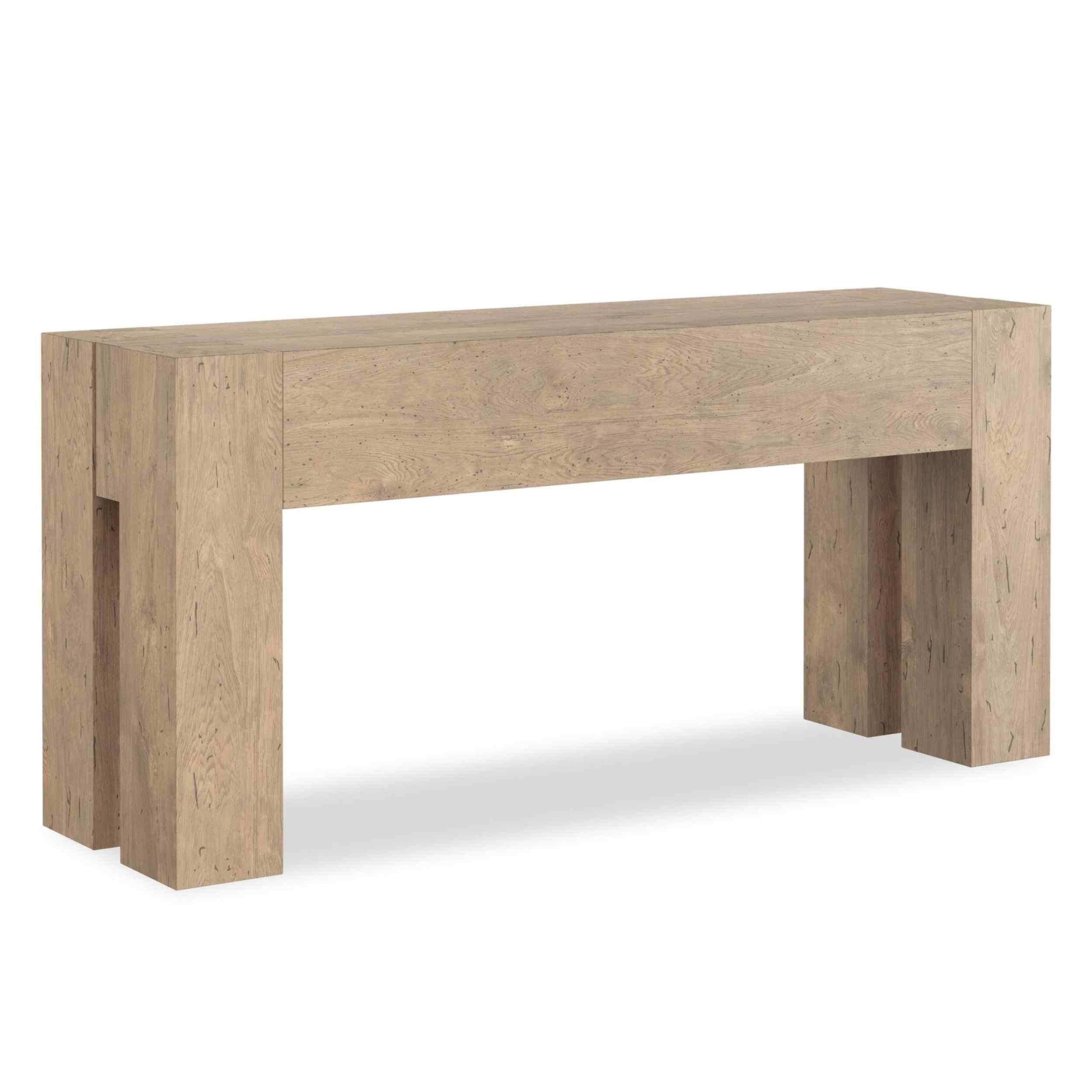 Abaso Console Table, Whitewash Rustic by Four Hands