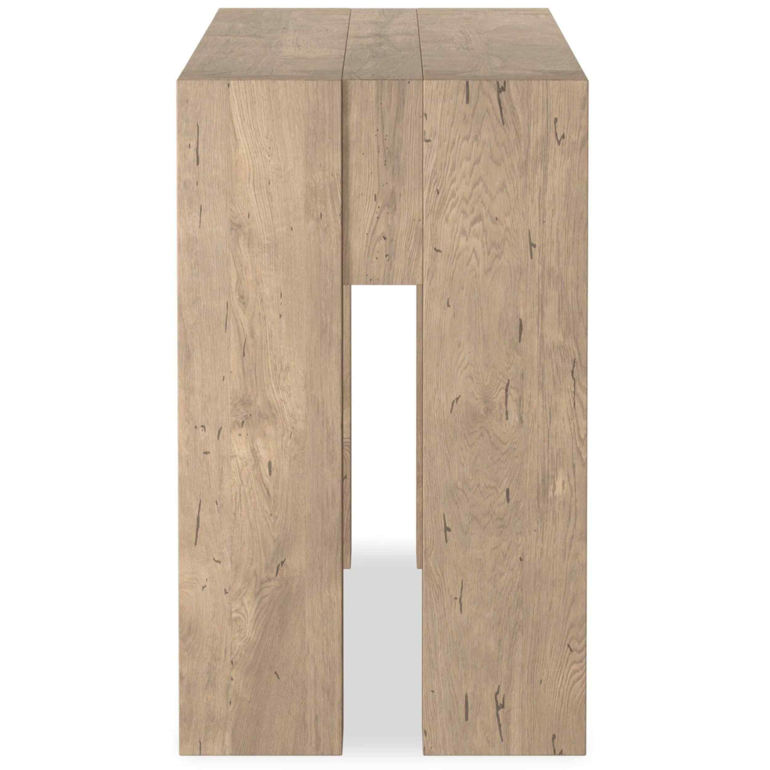 Abaso Console Table, Whitewash Rustic by Four Hands - Image 3